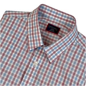 UNTUCKit Mixon WF Plaid Wrinkle Free Cotton Long Sleeve Button-Up Shirt Large